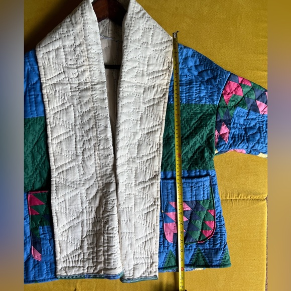 BN Farewell Frances handmade vintage rainbow Lone Star Quilt “Isabella” coat - Picture 9 of 11